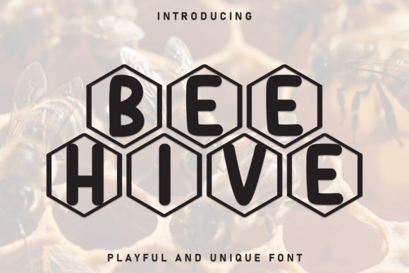 Bee Hive Font for Creative Design