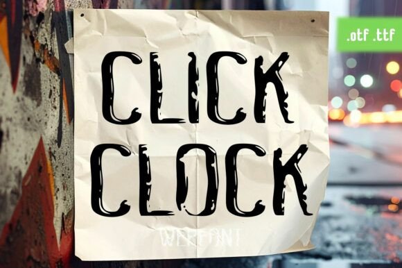 Click Clock Font for Bold Branding