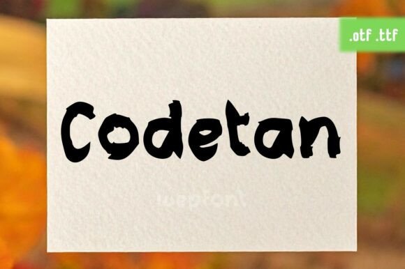 Codetan: A Handwritten Font for Warmth and Style