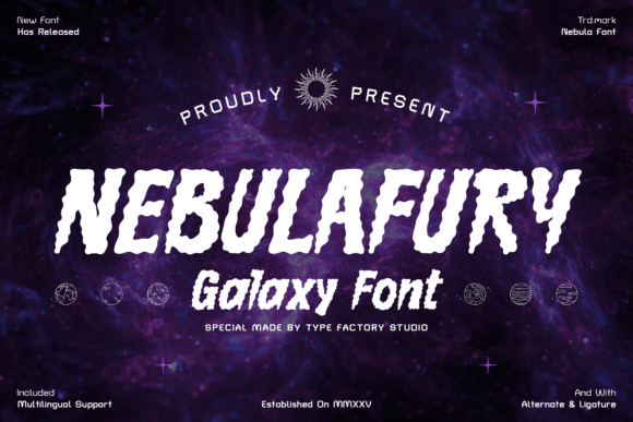 Nebulafury Font for Creative Makers