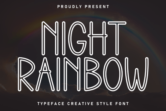 Night Rainbow Font for Creative Brands
