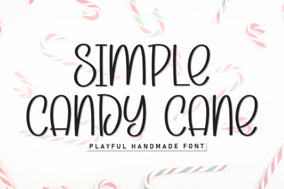 Simple Candy Cane Font