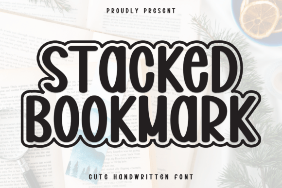 Stacked Bookmark Font for Web Design