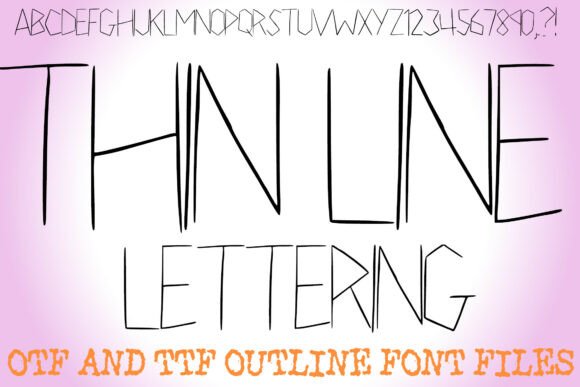 Thin Line Lettering Font for Professional Branding