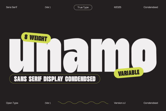 Unamo: A Bold Display Font for Modern Design